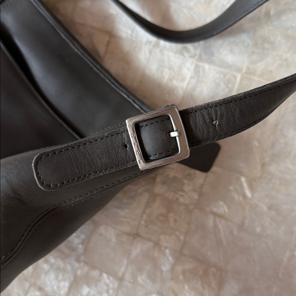 Coach Chelsea Vintage 6000 Gray Leather CrossBody Bag purse grey - Picture 2 of 13